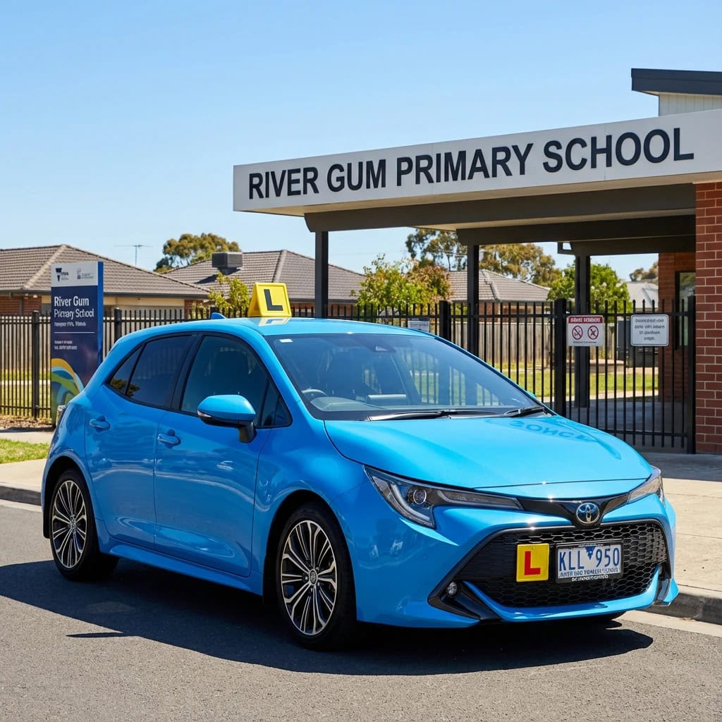 Automatic driving lessons in Hampton Park with blue Toyota Corolla L-plate learner car
