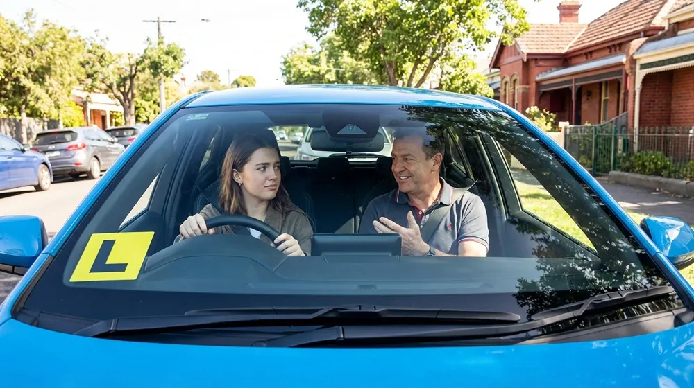 how many driving lessons do you need in Melbourne – learner with instructor in automatic Toyota Corolla