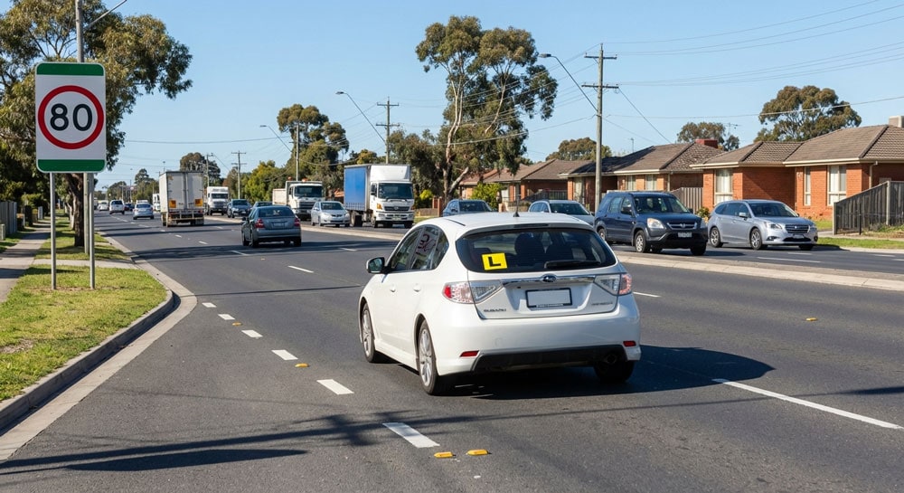 Best Driving School & Instructor in Doveton – From Only $65 Learner practicing merging on Princes Highway in Doveton – common VicRoads test route