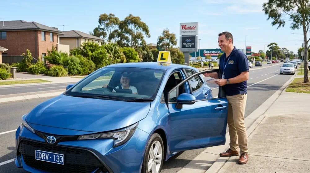 best driving instructor in Narre Warren teaching student in automatic Toyota Corolla 2026