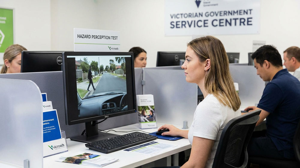 Hazard Perception Test in Victoria at a VicRoads Customer Service Centre