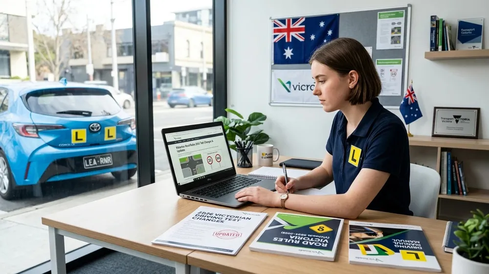 changes to victorian road rules and driving test in 2026 – learner reviewing updated rules