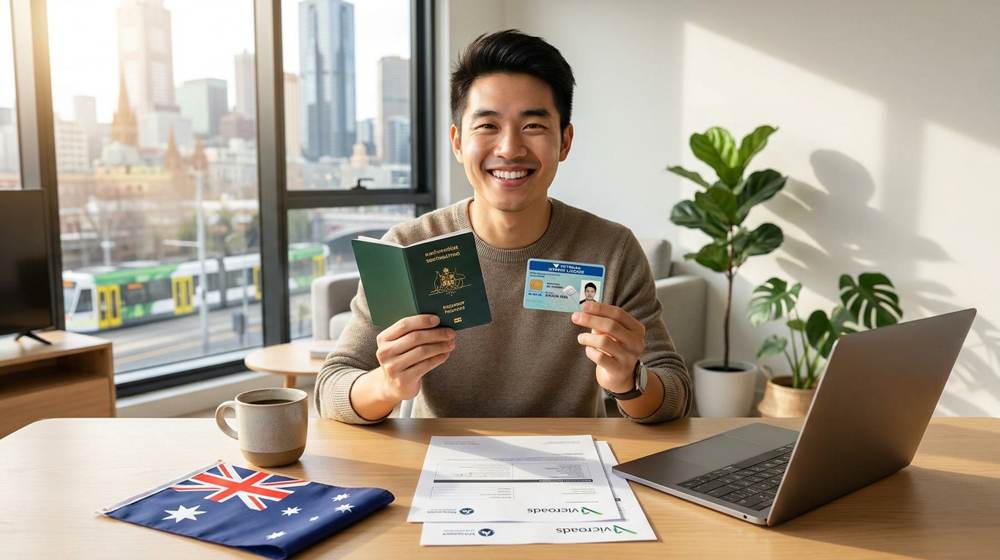 overseas licence conversion to victorian licence 2026 – international student holding new Victorian driver licence